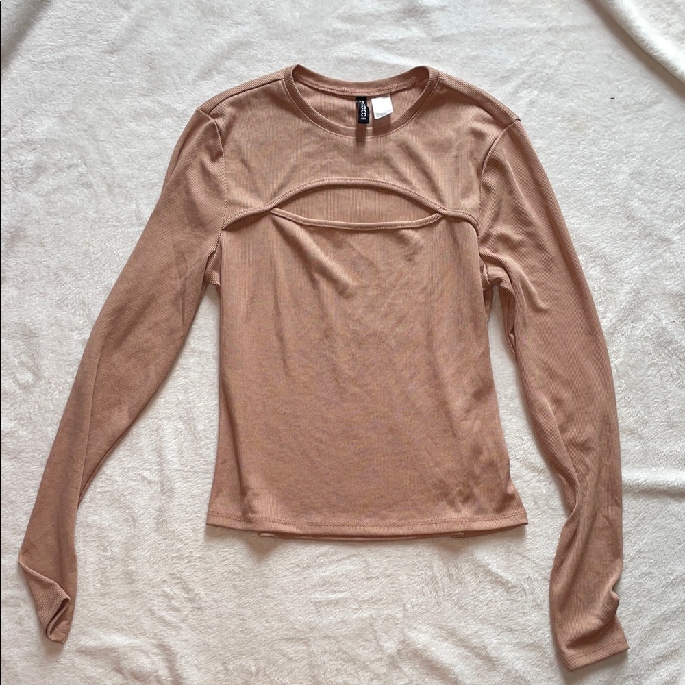 Forever 21 Women's Beige Long Sleeve Top